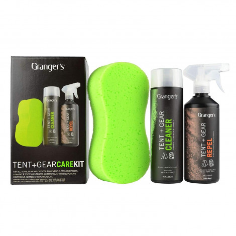Пропитка GRANGERS Tent & Gear Clean & Proof Kit: Tent Cleaner, Repel Trigger Spray & Sponge (UV), 500мл х 2 (б/р)