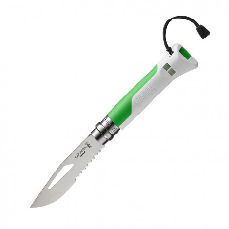 Нож Opinel №8 Fluo Green, нержавеющая сталь, зеленый