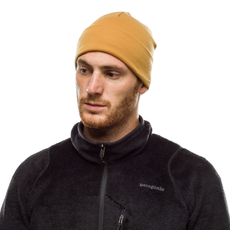 buff merino wool fleece hat