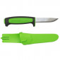 Нож Morakniv Basic 511 углеродистая сталь, пласт. ручка (черная) зел. вставка