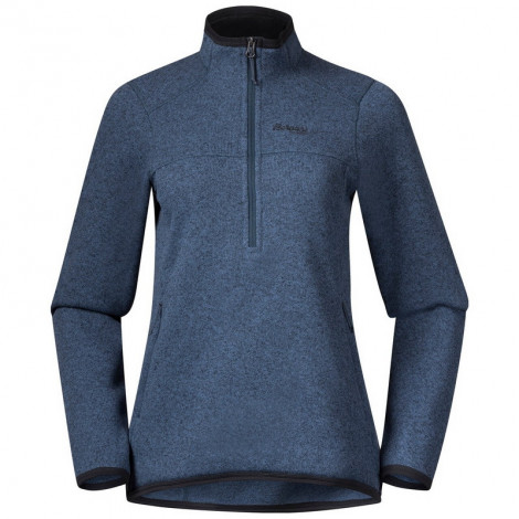 Куртка женская флисовая Bergans Kamphaug Knitted W Half Zip, Orion Blue