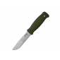 Нож Morakniv Kansbol, нержавеющая сталь, прорезиненная ручка, цвет зеленый, ножны c огнивом, 13912