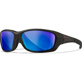 Очки защитные Wiley X WX Gravity (Frame: Crystal Black, Lens: Polarized - Blue Mirror)