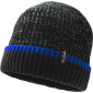 Шапка водонепроницаемая Dexshell Cuffed Beanie черная с cиней полоской