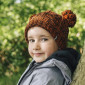 Детская водонепроницаемая шапка DexShell с помпонами, оранжевая