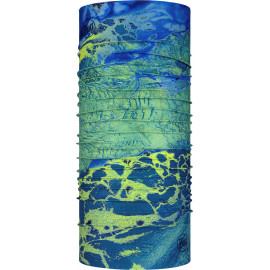 Бандана Buff Coolnet UV+ Real Tree Wav3 Blue Yellow