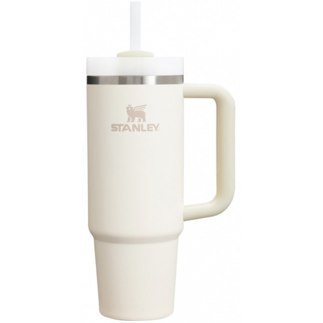 Термокружка STANLEY Quencher H2.0 0,88L (10-11912-081) с трубочкой, кремовая