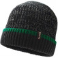 Шапка водонепроницаемая Dexshell Cuffed Beanie, черная с зеленой полоской