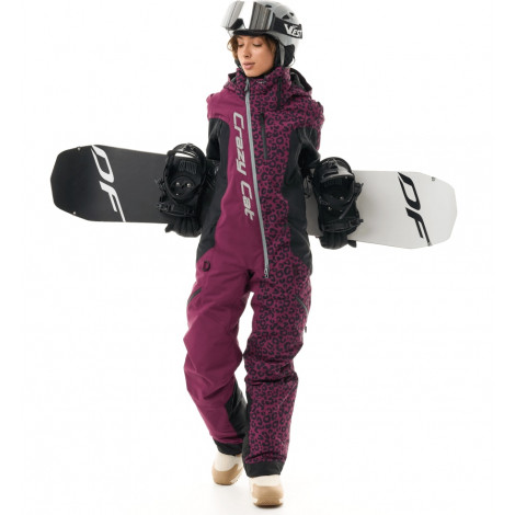 Комбинезон утепленный Dragonfly EXTREME Woman Crazy Cat Purple - Black