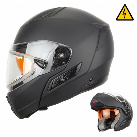 Снегоходный шлем XTR модуляр с электростеклом MODE1 черный матовый