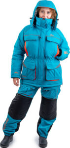 Женские костюмы для зимней рыбалки Костюм женский для рыбалки NOVATEX GRAYLING Камчатка, зимний, бирюзово-оранжевый