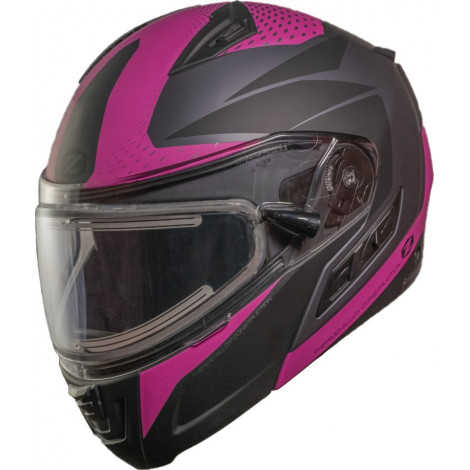 Шлем снегоходный ZOX Condor Parkway, термопластик ABS (розовый/черный)